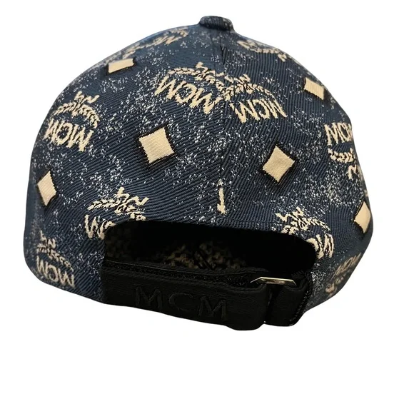 MCM Blue and Cream Logo Cap